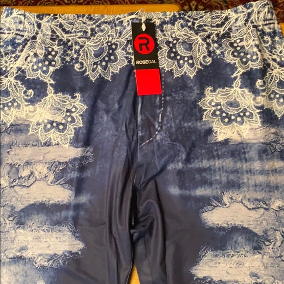 Denim-Look Leggings - Picture 1 of 4